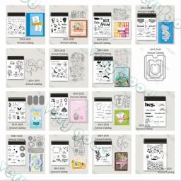 Morre De Corte De Metal para Decoração De Scrapbook, Selos Claros, Estêncil Em Relevo, Modelo, DIY, Happy Birthday, Diário, Catálogo Anual, 2024 - Image 1