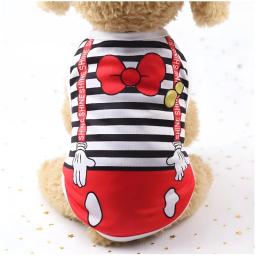 Cartoon coletes macios para animais de estimação, roupas para cães, roupas para cachorro, camisa verão, camiseta casual, pequenos animais de estimação - Image 4