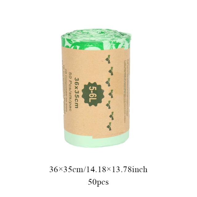 Sacos de Lixo Biodegradáveis de Amido de Milho para Residência e Pets - 50 ou 100 Unidades Compostáveis