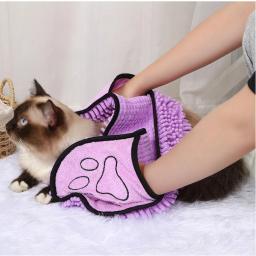 Toalhas De Banho De Microfibra Para Limpeza De Animais De Estimação, Toalha Confortável, Estilo De Luva Suave, Novo - Image 2
