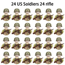 Segunda guerra mundial infantaria militar soldado guerra do exército nacional mini arma modelos blocos de construção brinquedos para crianças - Image 4