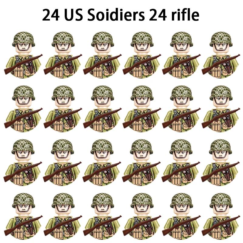 Segunda guerra mundial infantaria militar soldado guerra do exército nacional mini arma modelos blocos de construção brinquedos para crianças - Image 1