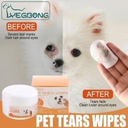 Lenços umedecidos para animais de estimação 60 unidades para limpeza de manchas em olhos de cachorros e gatos - Image 5