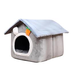 Casa dobrável interior para cães e gatos, sofá quente, canil, tapete de cama para pequeno, médio, grande, caverna de cachorro, ninho de gatos, produtos para animais, inverno - Image 6