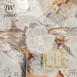 JIANWU-Chá Branco Série Vintage Flower Litmus Paper, Material Decoração, Creative DIY Journal Collage, Papelaria, 30 folhas - Image 1