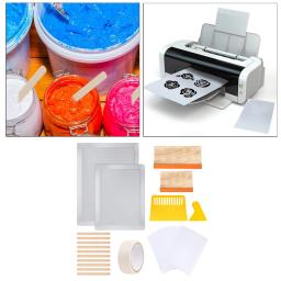 Máquina De Impressão De Tela Artesanal, Imprensa Ferramentas De Impressão, Tela De Seda De Madeira, Moldura para T-Shirt, Decoração DIY, 27Pcs - Image 5