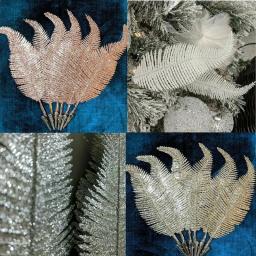 Penas de glitter artificiais ornamentos, ornamento de natal, festa de natal, ano novo, decoração do casamento, 1pc - Image 5