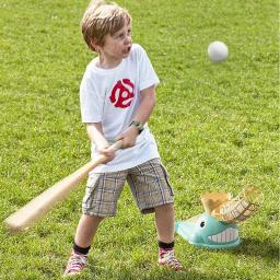 Máquina de arremesso de beisebol infantil com bastão, Semi automático, Batting Cartoon Baseball Ejection, Presente interno e externo - Image 3