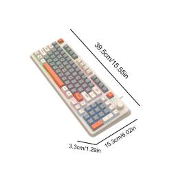 K82 Teclado mecânico para jogos, Teclado gamer, 94 chaves, Porta USB, Com fio, Computador portátil, Desktop, Hotswap - Image 6