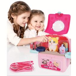 Pet Care Play Set para crianças, Kit médico, Pretend Play Vet, Brinquedos para cães, Puppy Dog Carrier, Mochila para cães - Image 4