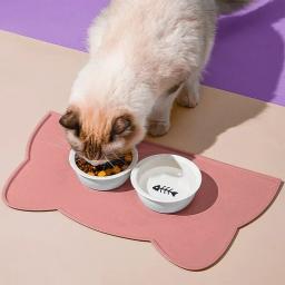 Tapete antiderrapante de silicone para cães e gatos, esteira de comida de gato, impermeável lavável, colocação de pet à prova de derramamento - Image 1