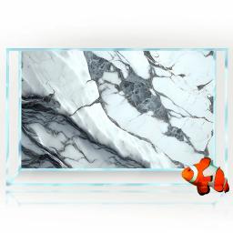 Decoração do fundo do aquário para tanques de peixes, mármore branco textura, pedra rochosa, cartaz HD 3D, répteis e répteis, 5-55 galões - Image 2