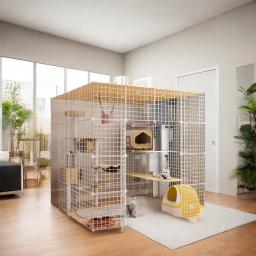 Casa multi-camada com Villa Premium Pet Enclosure, grande gaiola de gato doméstico, vendas quentes, 2024 - Image 3