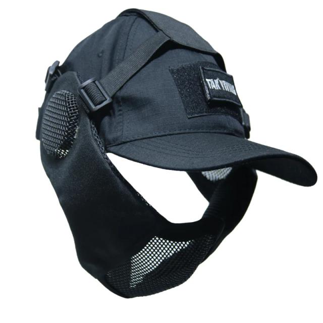 Máscara Facial Tática com Proteção de Ouvido para Paintball e Airsoft - Equipamento Militar e Acessórios para Combate em Campo