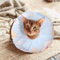 Colar de nuvem ajustável anti-mordida cicatrizante para animais de estimação, colar protetor do pescoço, recuperação de cones de gatos, cães e gatos - Image 5