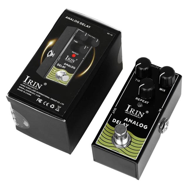 Pedal de Efeito IRIN RF Série para Guitarra: Compressor Dinâmico, Delay Analogico, Coro Clássico e True Bypass, Acessórios Imperdíveis para Músicos