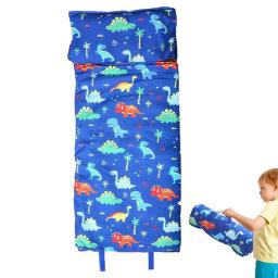 Camping saco de dormir com travesseiro e cobertor, mochila confortável para meninos, design de enrolar, viagem - Image 1