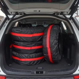 Conjunto de 4 peças de capas para pneus de carro, saco de armazenamento de pneus sobressalentes de poliéster, capa de proteção contra poeira, acessórios para pneus de automóvel, capas protetoras - Image 2