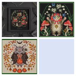 Kit Ponto Cruz para Travessia Animal, Bordados Bordados, Pacote Artesanato, Fio De Tecido De Algodão, Home Fun Painting, ZZ9545 - Image 1