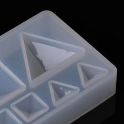Resina UV Artesanato Fazendo Molde, Molde epóxi cristal para artesanato DIY, geométrica para Triângulo Patch Decorações, Silicone Dropship - Image 3