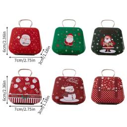 Caixa de presente de lata de natal, caixa de doces de metal, recipientes quadrados de armazenamento de doces para feriados, suprimentos de natal, feliz ano novo - Image 6