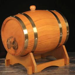 Barril de armazenamento de carvalho, forro de folha embutido para armazenar seu próprio uísque, cerveja, vinho, bourbon, conhaque, 1,5 l, 3 l - Image 3