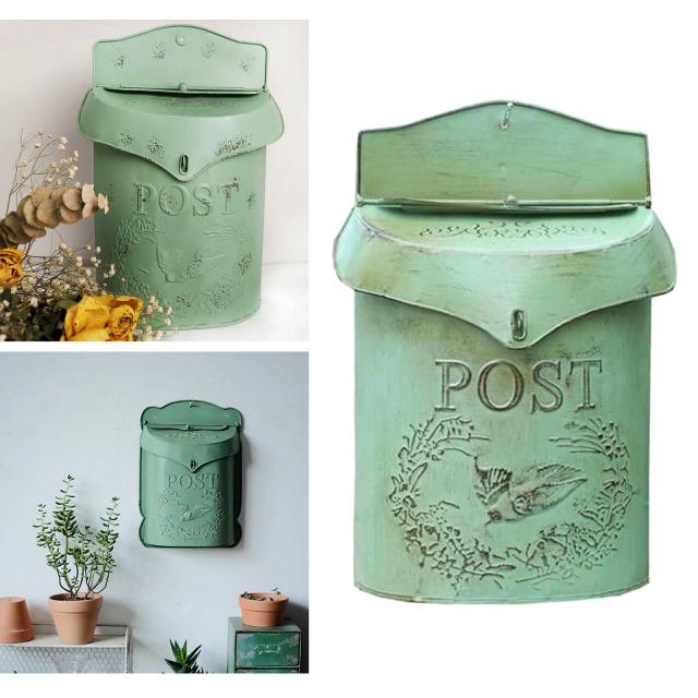 Caixa de Correio Vintage de Parede para Jardim com Estilo Rural Europeu e Design Criativo à Prova d'Água