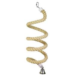 Pássaro do animal de estimação papagaio sino suporte poleiro corda de algodão mascar barra gaiola pendurado balanço brinquedo - Image 6