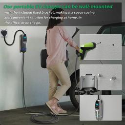 Khons-Carregador portátil para carro elétrico, Caixa de carregamento EVSE, Wallbox 32A CEE Plug, 3 fases, 22kW, tipo2 - Image 6