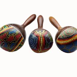 Instrumento de percussão educacional com martelo de areia para crianças Casca de coco Maracas de madeira Rumba Shaker - Image 4
