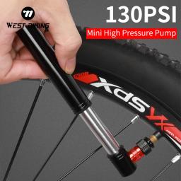 Oeste Biking-Bomba Mini Bicicleta, Bomba De Ar De Alta Pressão, Válvula Presta, 130PSI, MTB, Bicicleta De Estrada, Acessórios De Ciclismo - Image 4
