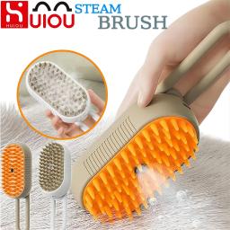 Escova elétrica para cães, Escova de cabelo de gato, 3 em 1 Dog Steamer Brush para massagem, Pet Grooming, Removendo os cabelos emaranhados e soltos - Image 1