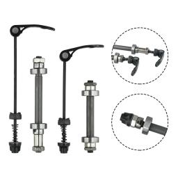 1 conjunto de cubo de roda de bicicleta mtb, eixo dianteiro e traseiro de liberação rápida com 2 rolamentos, substituição de haste de liberação rápida com peça de rolamento - Image 2