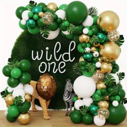 Arco do balão Set para decoração de festa, selva, Wildlife Park, aniversário e Carnaval, dia de São Patrício, verde, 105PCs - Image 5
