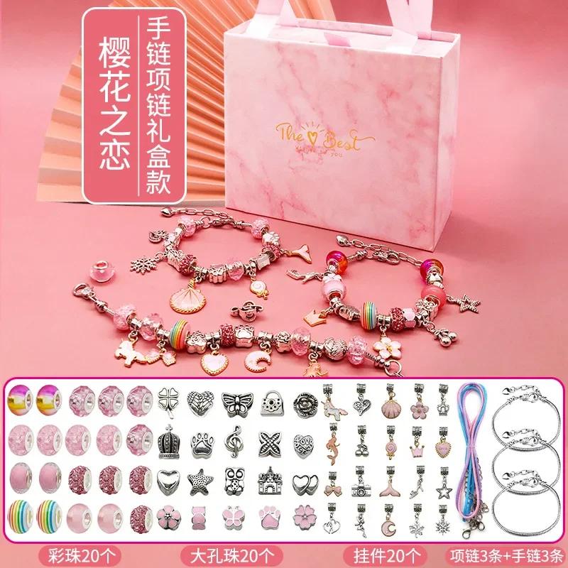 Kit de Artesanato DIY para Adolescentes: Joias de Unicórnio, Sereia e Estrela do Amor com 66 Pacotes para Pulseiras e Colares, Presente Perfeito de Aniversário
