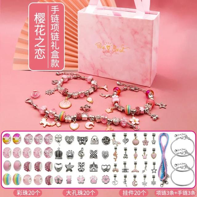 Kit de Artesanato DIY para Adolescentes: Joias de Unicórnio, Sereia e Estrela do Amor com 66 Pacotes para Pulseiras e Colares, Presente Perfeito de Aniversário