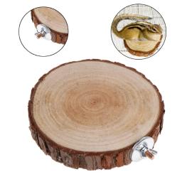 Round Wooden Stand Board para Pet, Bird Cage Poleiro, Poleiros Plataforma, Poleiros para Chinchilla, Squirrel Birds, Resin Toy, Novo, 6 cm, 8 cm, 10cm - Image 4