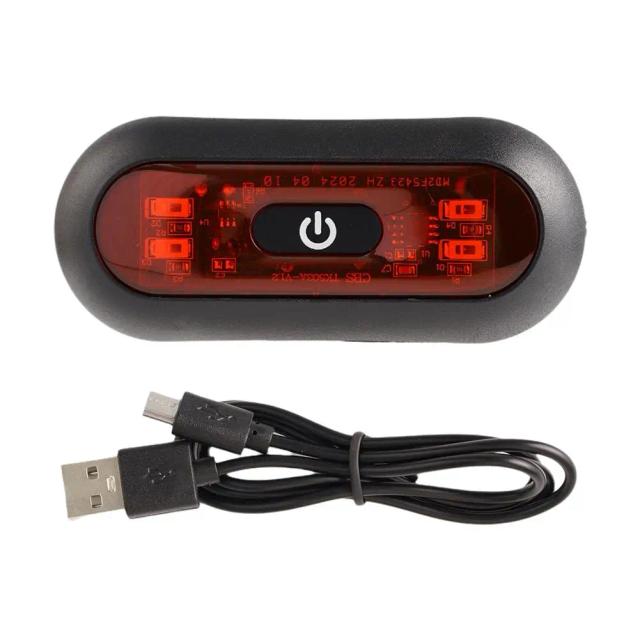 Luz de Advertência LED para Capacete de Motocicleta e Bicicleta - Sinal de Segurança Inteligente para Ciclismo Noturno