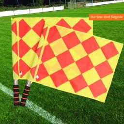 Futebol linesman bandeira 1 conjunto profissional desvanece-se resistente alinhamento puro suave vara esportes futebol campo bandeira árbitro ferramenta - Image 5