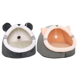Cama gato quente caverna para gatos internos camas auto-aquecimento casa tenda inverno para cães pequenos não - Image 2