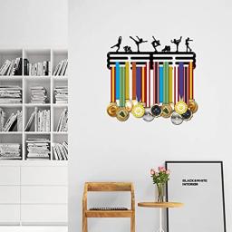 Suporte de exibição de medalha de patinação artística, preto, resistente, aço, cabides de medalha, montagem na parede, rack de exibição de medalha, patins, cabide de medalha - Image 6