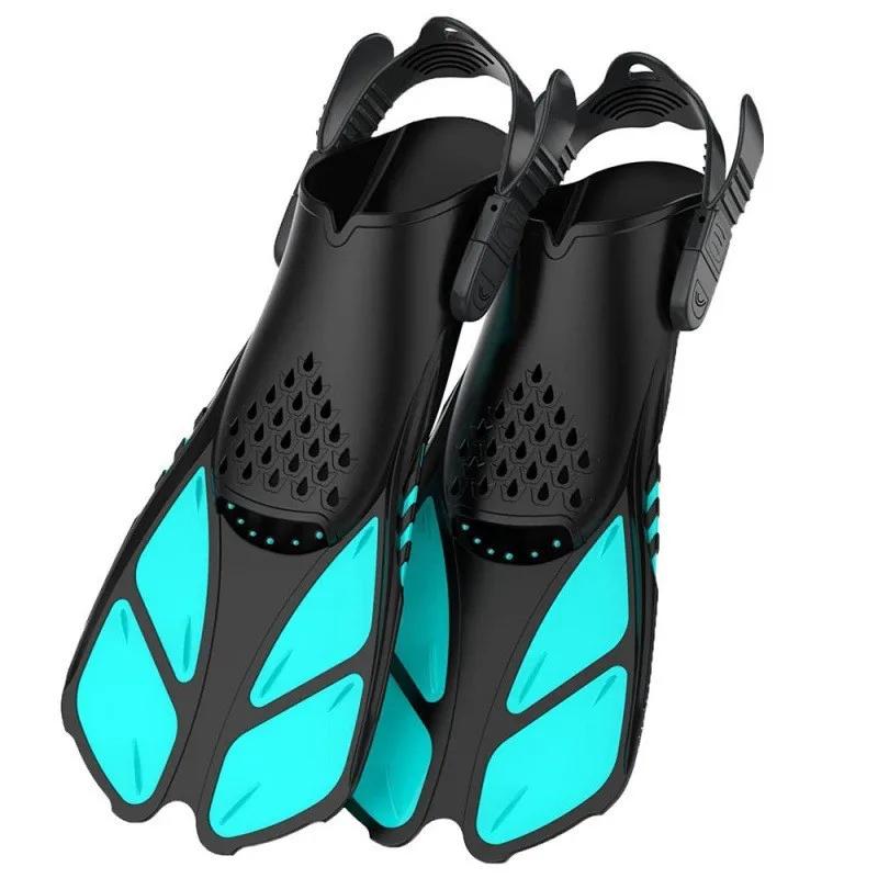 Profissional Snorkeling Pé Mergulho Nadadeiras, aletas de natação adulto ajustáveis, nadadeiras, equipamentos de esportes aquáticos, criança e criança - Image 1