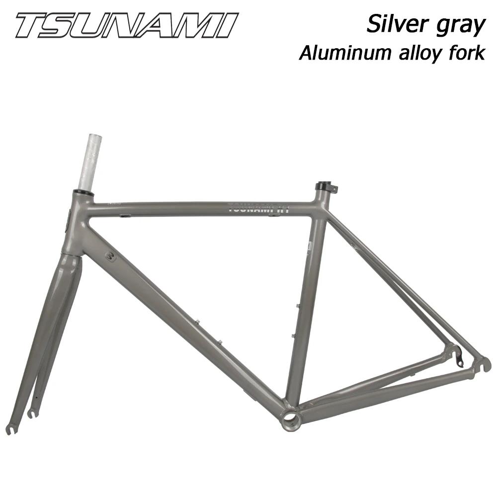Quadro de bicicleta de estrada tsunami, liga de alumínio r1, freio de aro 700c, braçadeira c, quadro traseiro de bicicleta, garfo de carbono, novo, 2024 - Image 1