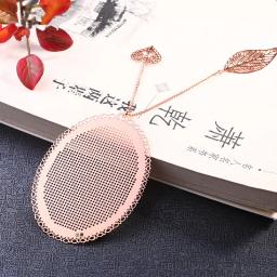 Ornamentos de marcadores de página de metal em estilo chinês, faça você mesmo, ponto cruz, marcadores de livro, oval, cor de cobre vermelho, artesanal, presente de livro - Image 4