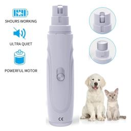 Recarregável elétrico Pet Nail Grinder, Dog Nail Clipper, Cat Cutter, Grooming para cachorro médio e pequeno, Aparadores Suprimentos, 2 velocidades - Image 1