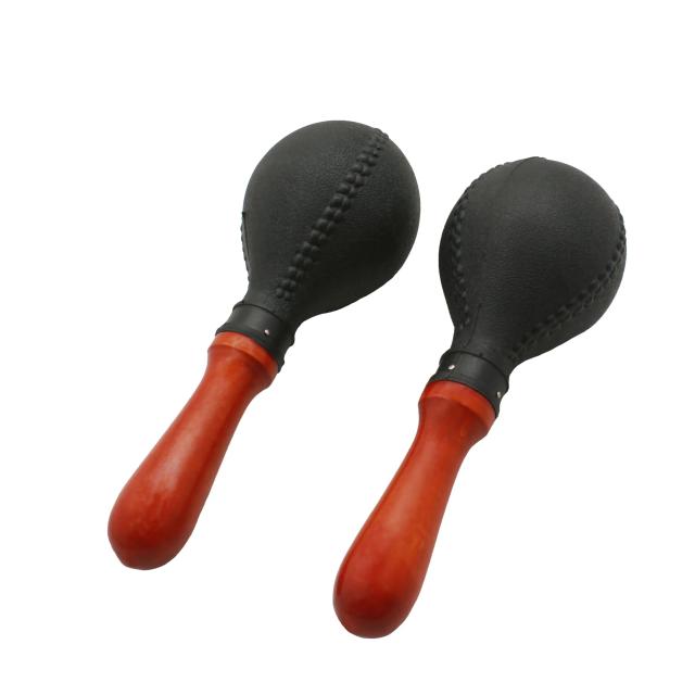 Maracas de Abanadores com Chocalhos e Martelo de Areia - Conjunto de Percussão com Conchas de Plástico e Alças de Madeira