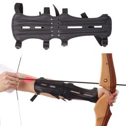 Tiro com arco braço guardas manga de couro do plutônio estendido alongado braço guarda protetor arco antebraço guarda engrenagem para tiro caça - Image 1
