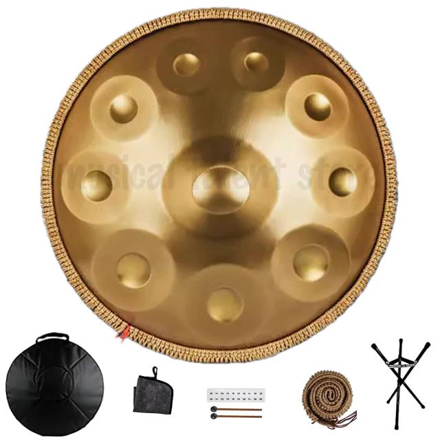 Tambor de Mão de Aço de 17 Notas 440/432Hz - Personalização de Tons em D Menor, C/E Maior e E Menor, 22 Polegadas