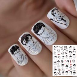 3d adesivos para nail art, história de amor, dois desenhos animados coreanos bonitos, decalques, controles deslizantes, diy, tslc-407, tsc-330 - Image 1