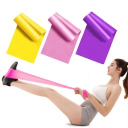 Faixa Elástica Resistência para Yoga e Pilates, Borracha Natural, Banda de Treino Fitness, Faixa de Ginásio 150cm - Image 1